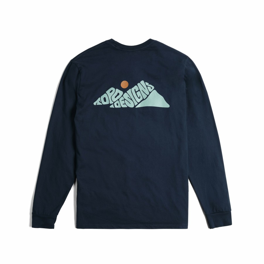 Men's Topo Designs T-shirts | Rugged Peaks Long Sleeve Tee