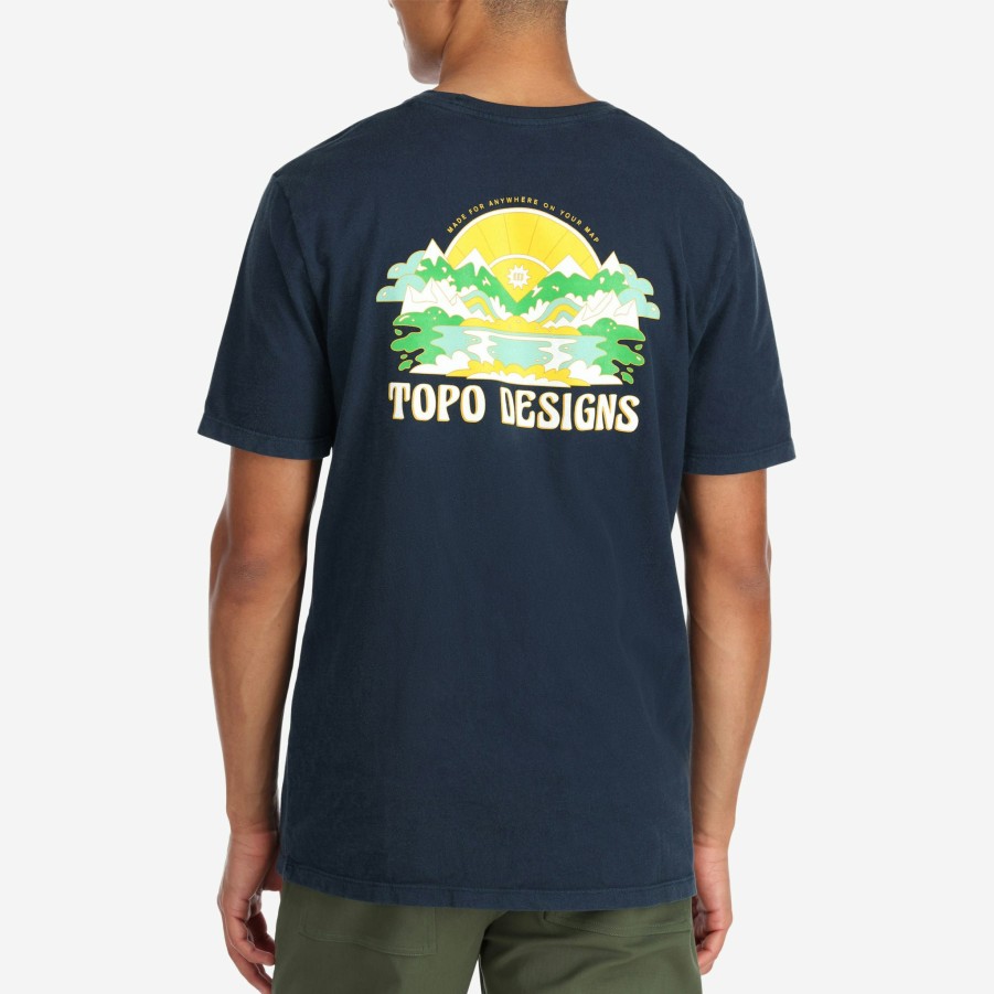 Men's Topo Designs T-shirts | Peaks & Valleys Tee - Men'S