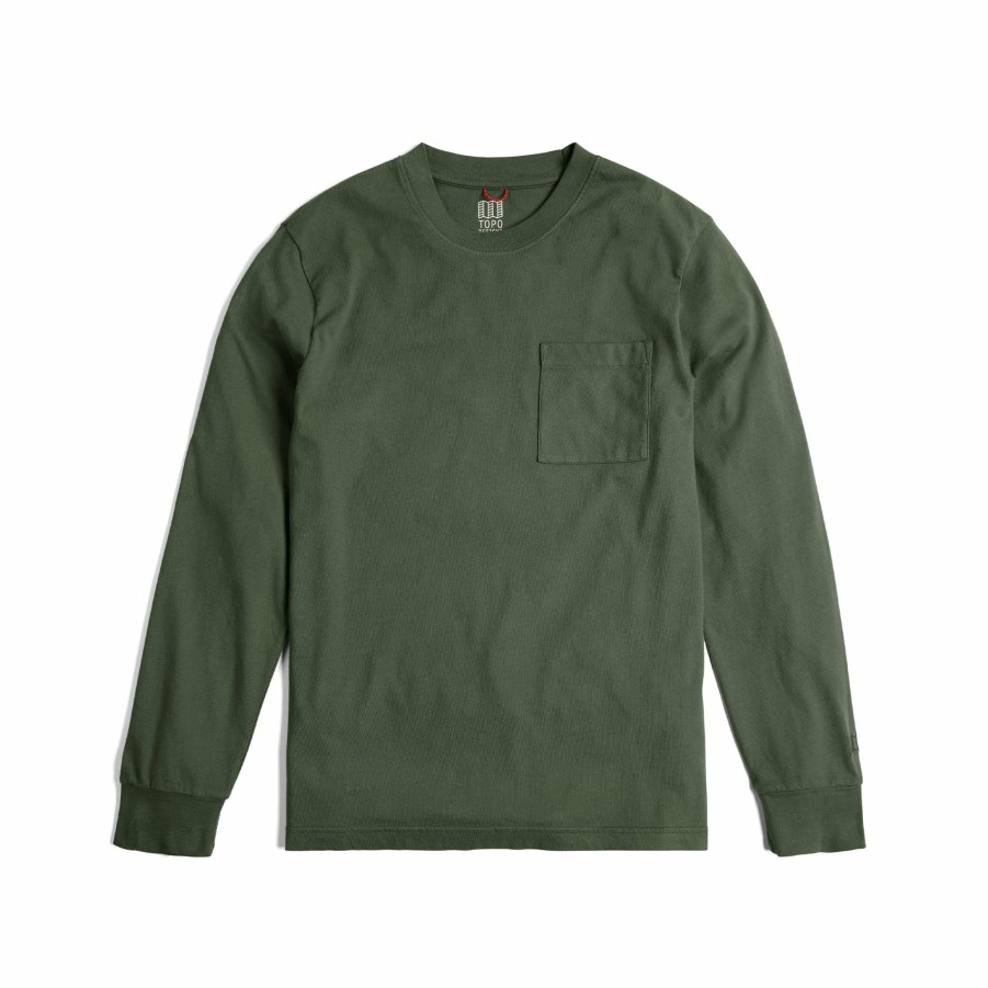 Men's Topo Designs T-shirts | Dirt Pocket Tee Long Sleeve - Men'S