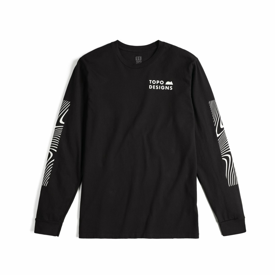 Men's Topo Designs T-shirts | Mountain Waves Long Sleeve Tee