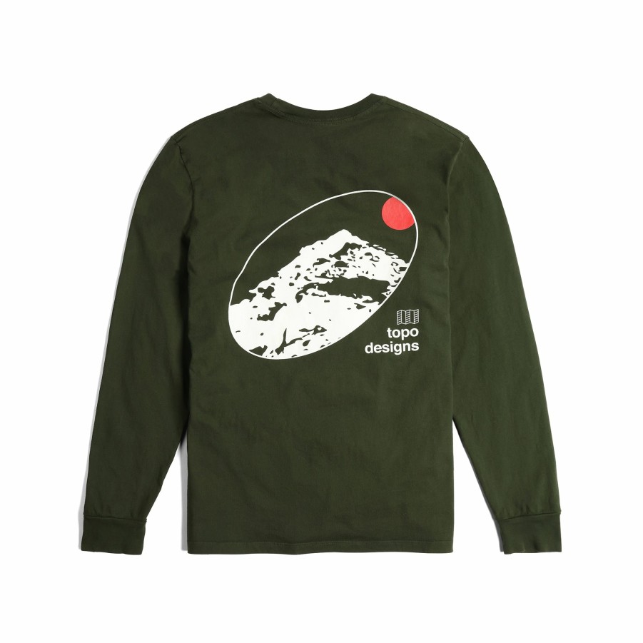 Men's Topo Designs T-shirts | Ellipse Tee Long Sleeve - Men'S Olive