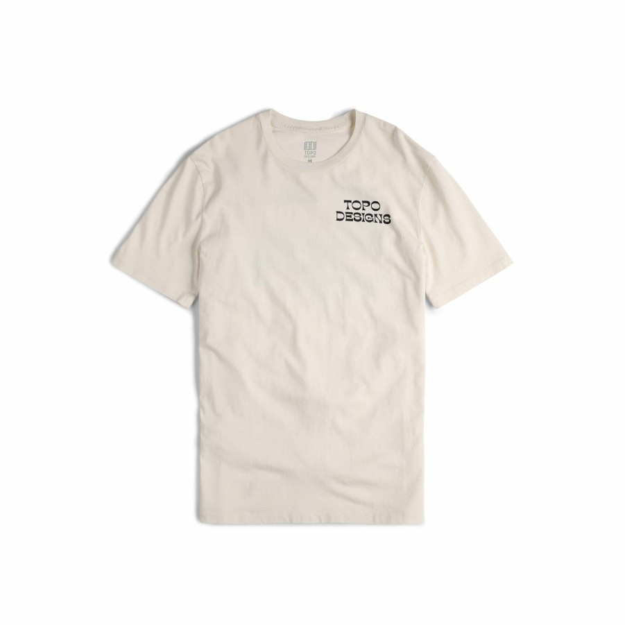 Men's Topo Designs T-shirts | Cactus Landscape Topo Tee - Men'S Natural