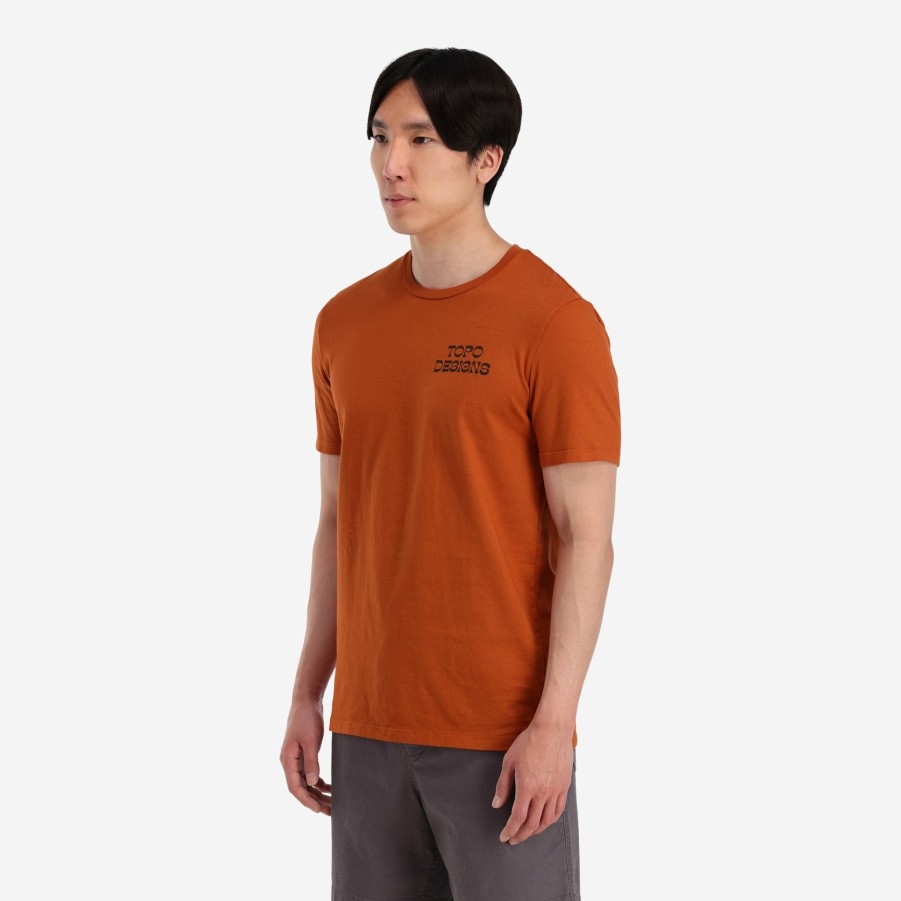 Men's Topo Designs T-shirts | Cactus Landscape Topo Tee - Men'S Natural