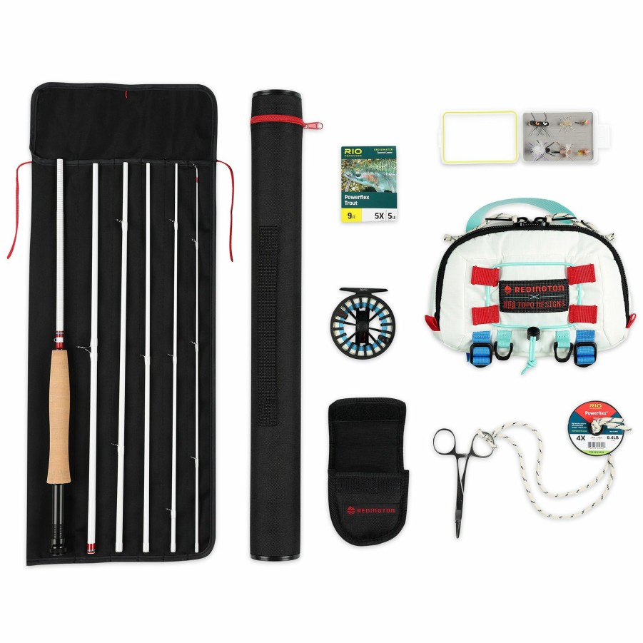 Bags & Packs Topo Designs | Topo Designs X Redington Fly Fishing Kit White / Turquoise